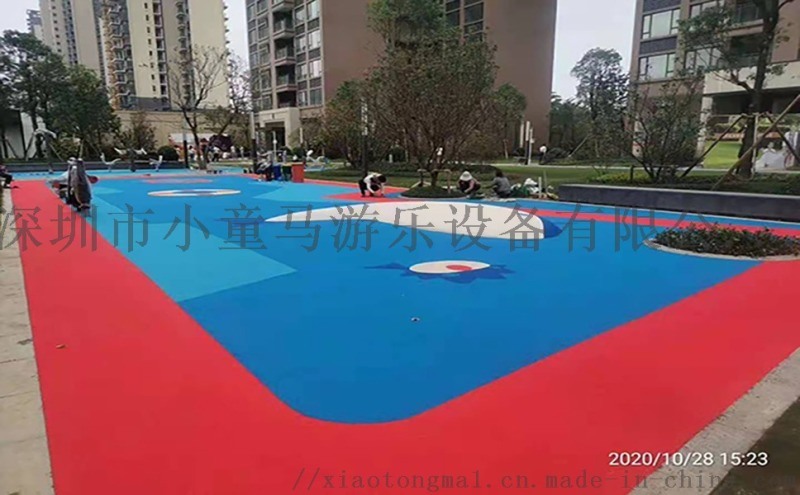 深圳幼兒園塑膠地面，EPDM地膠軟膠，懸浮地板廠家