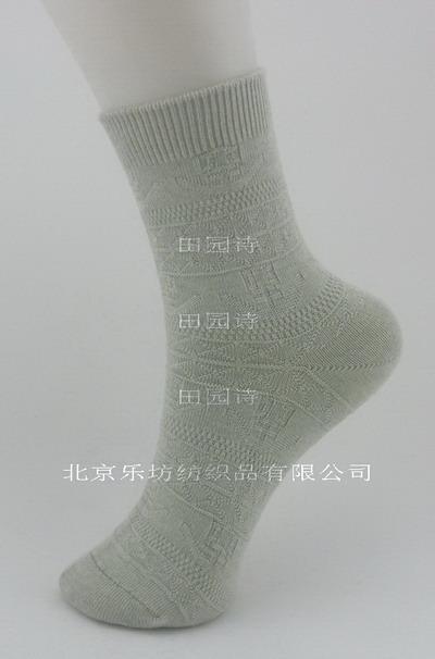 有機(jī)棉立體提花女襪