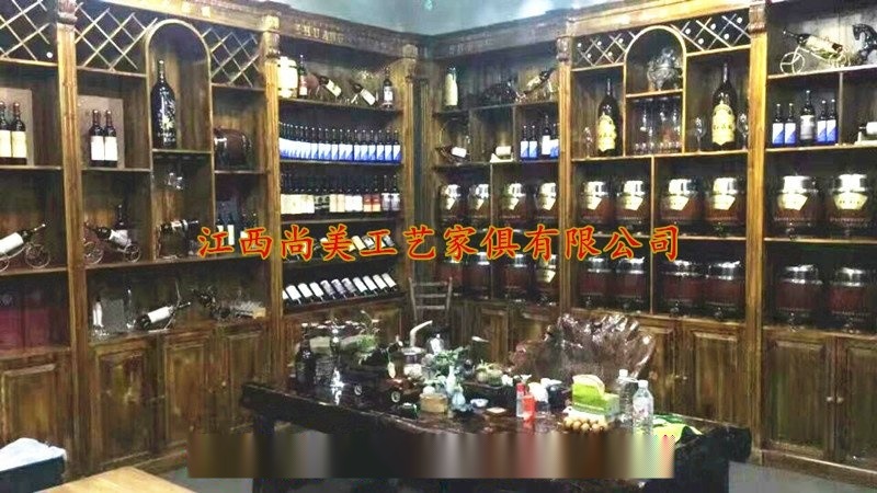 家用酒柜  酒柜   客廳酒柜定制歐式隔斷酒柜防腐木炭化木酒柜地窖酒莊連鎖酒柜實木隔斷酒柜 防腐木 江西涼亭廠家直銷