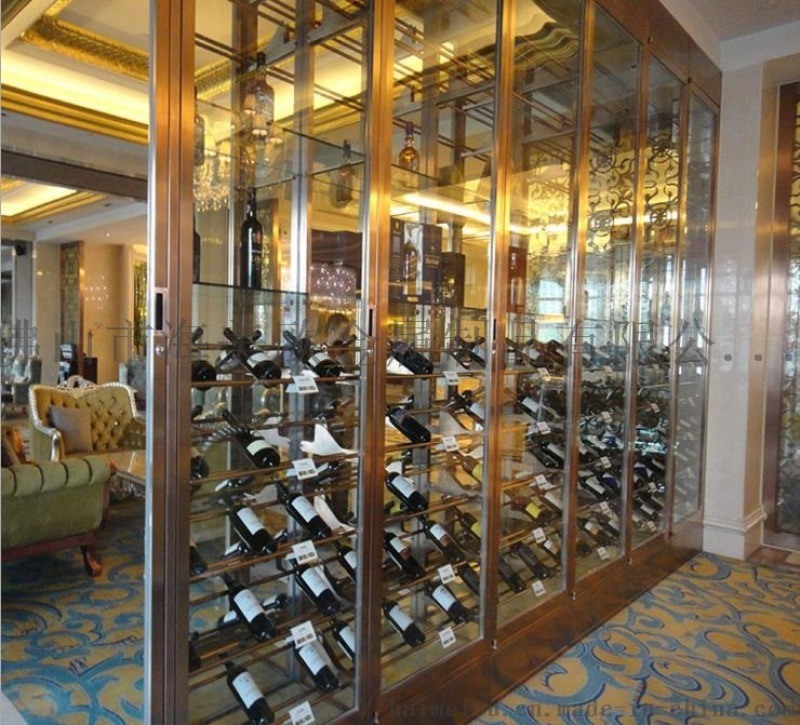 不銹鋼  柜 不銹鋼酒柜酒架 不銹鋼恒溫酒柜   展示柜定制