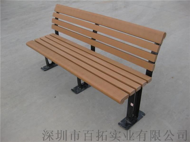 戶外公園防腐實(shí)木長座椅廣場室外靠背椅長條凳